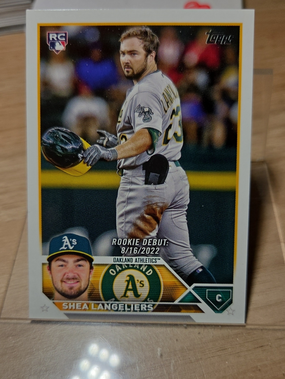 2023 Topps Oakland A's Shea Langeliers Rookie Card